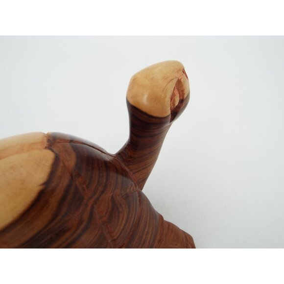 Hand Carved Rosewood Turtle Figurine Sculpture - Picture 8 of 10